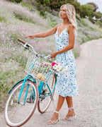 Printed V Neck Day to Night Dress