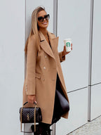 Woolen Double Breasted Overcoat Coat