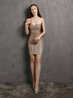 Straples short evening dress
