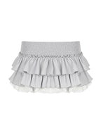 Sweetheart Low Waist Patchwork Cake Mini Skirts