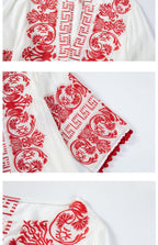 Stylish Design Embroidered Split Maxi