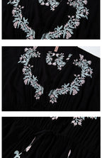 Vanessa Black Cotton Kaftan