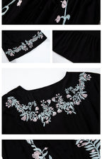 Vanessa Black Cotton Kaftan