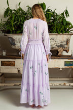Long Sleeves V Neck Maxi Kaftan