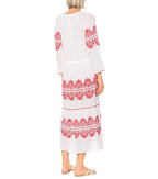 White Embroidered Maxi