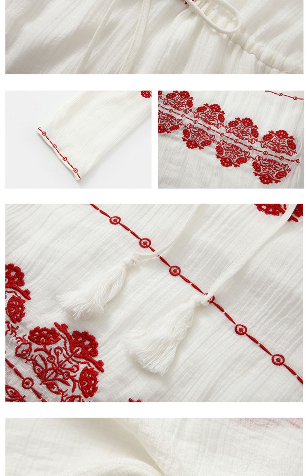 White Embroidered Maxi