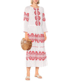 White Embroidered Maxi