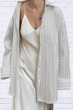 Effortless Cool _ Oversized Striped Button-Down Shirt