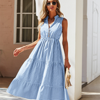 Lisandra Effortless Casual Shirt Dress Chic Silhouette Collection