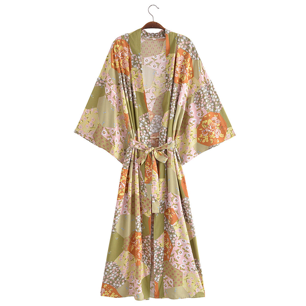 Barcelona Lace up Kimono Robe