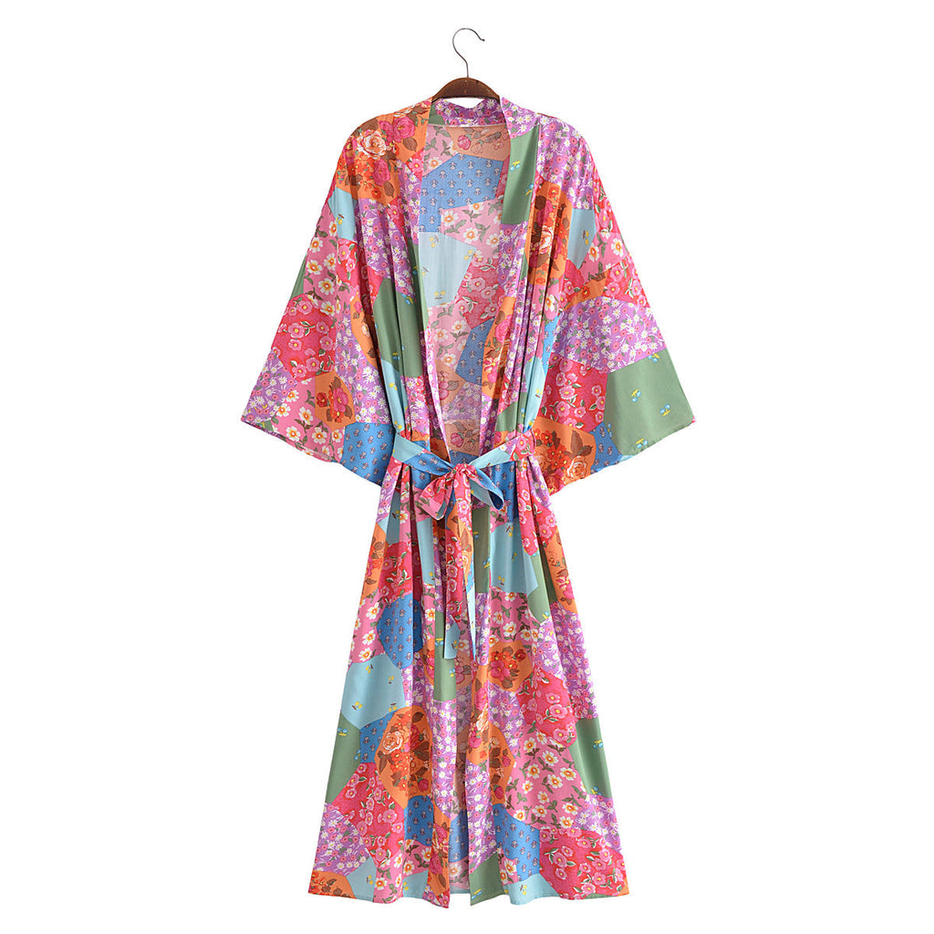 Barcelona Lace up Kimono Robe