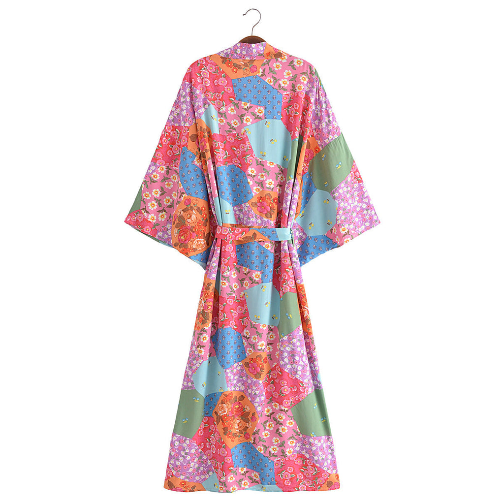 Barcelona Lace up Kimono Robe