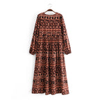 Aria Printed Loose Fit Kaftan Maxi