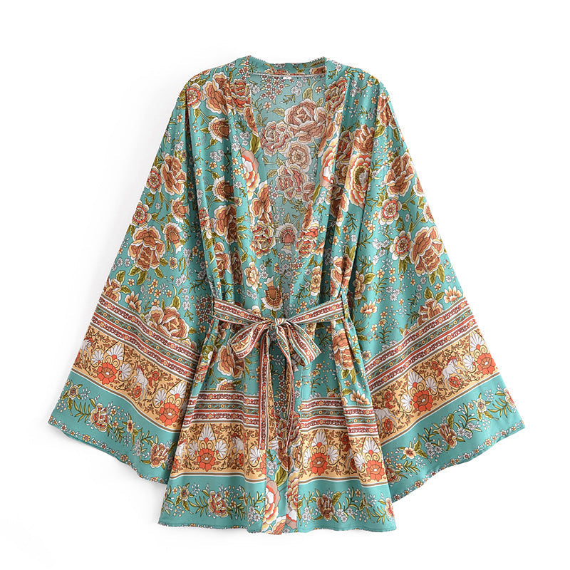 Elle Floral Short Kimono