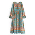 Spring Summer Women Clothing Bohemian Positioning Printing Large Maxi Dress