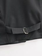 Black Slim Sleeveless Vest