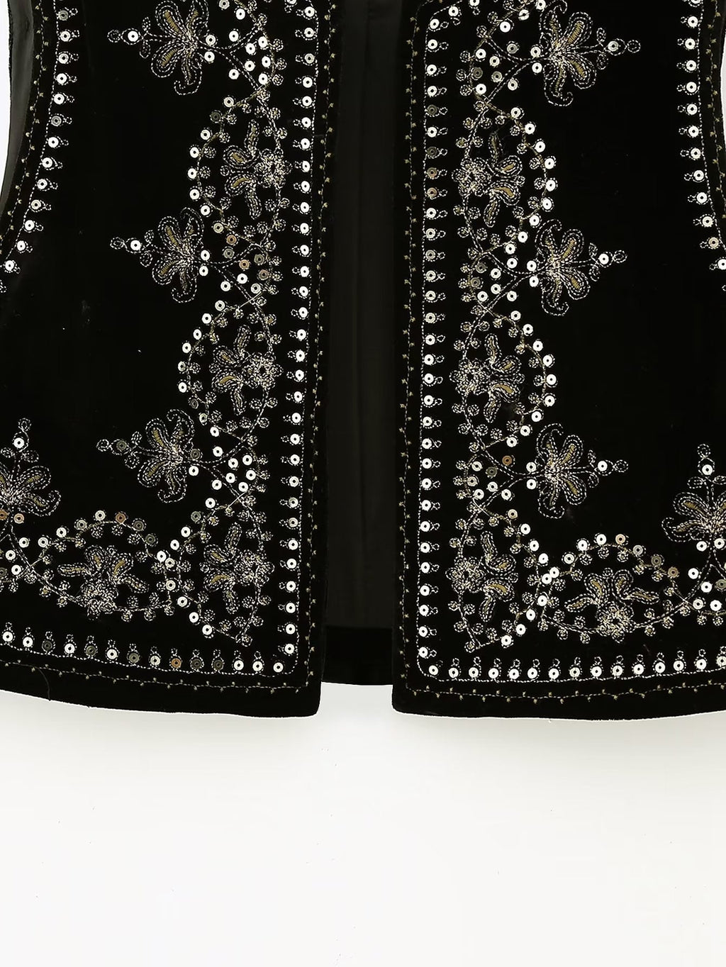 Velvet Embroidered Vest