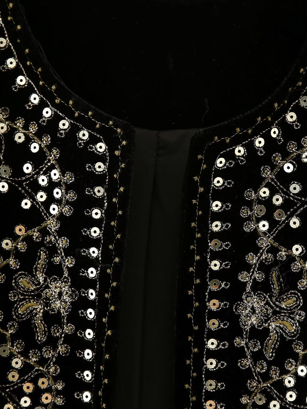Velvet Embroidered Vest