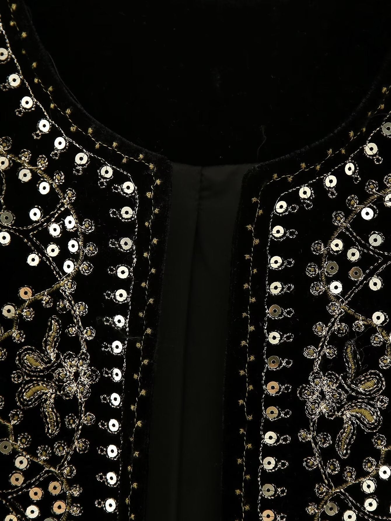 Velvet Embroidered Vest