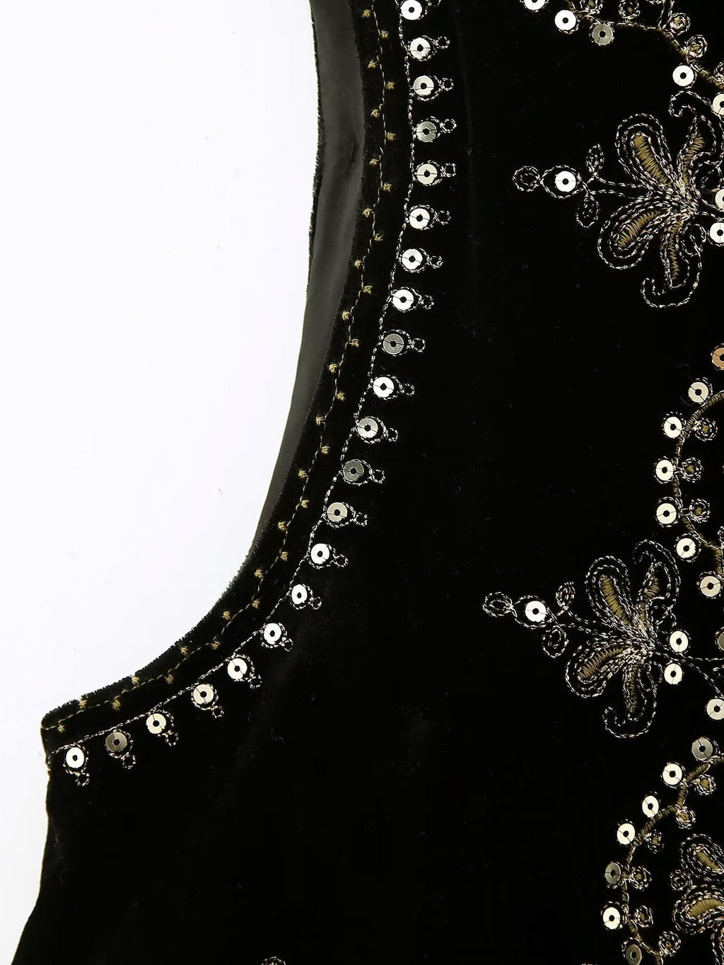 Velvet Embroidered Vest