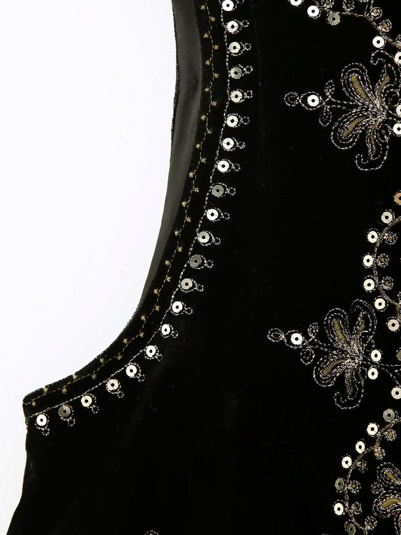 Velvet Embroidered Vest