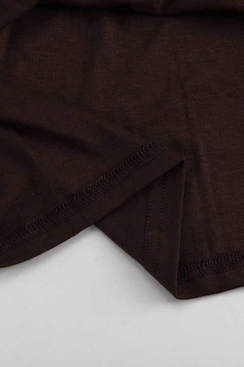 Brown Halter Backless Maxi Dress