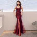 Formal Fishtail Sequin Gown