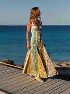 Floral Vacation Splicing Grace Parties Maxi Dresses