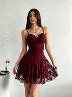 Lace Camisoles Waist Sweet Midi Dresses