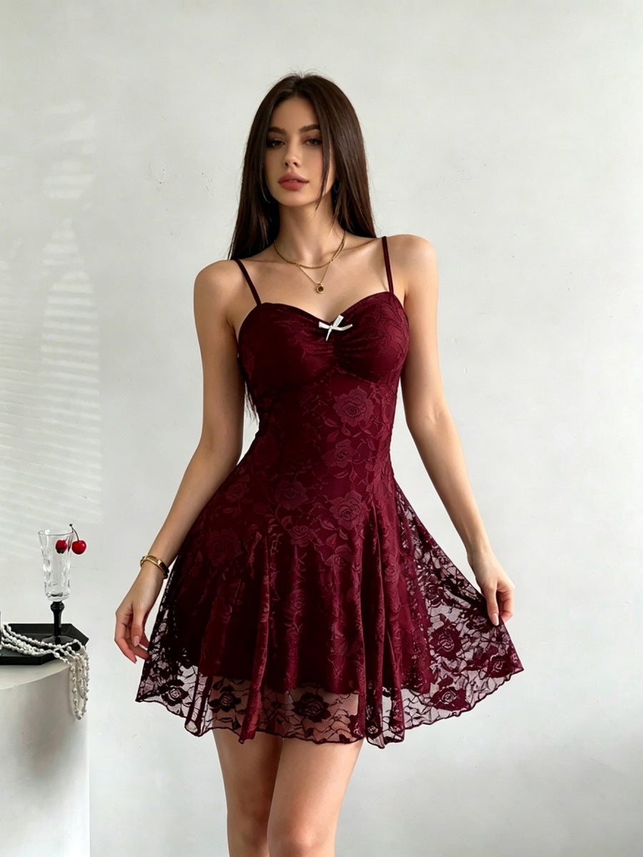 Lace Camisoles Waist Sweet Midi Dresses