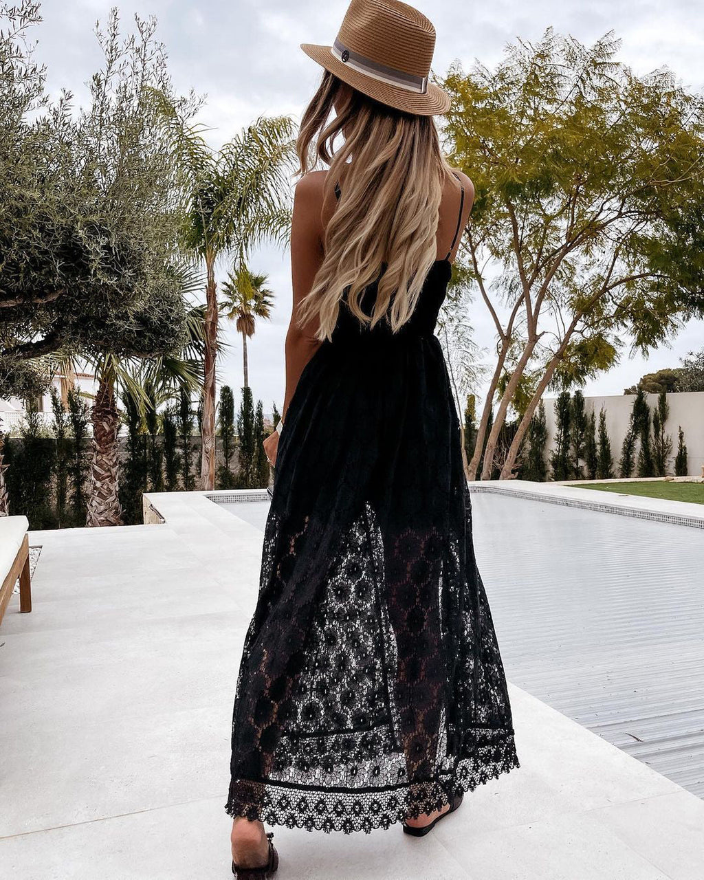 Selena Statement Lace Shorts Dress with Slit Occasion Edit