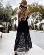 Selena Statement Lace Shorts Dress with Slit Occasion Edit