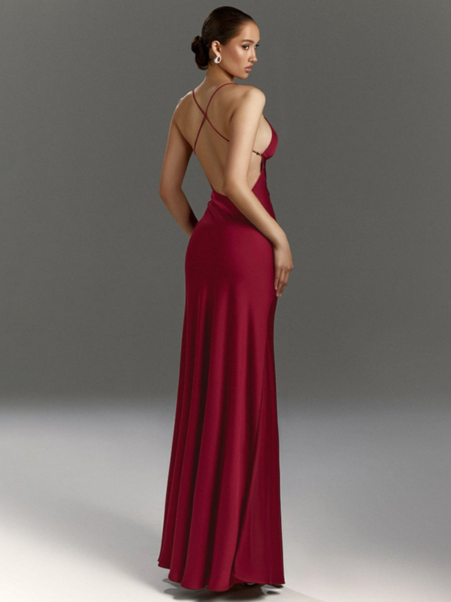 Camisoles Slit Formal Dress Maxi Dresses