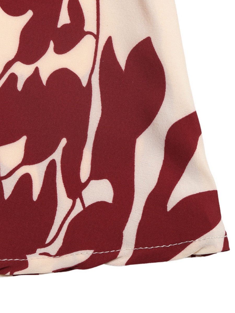 Camisoles Backless Printed Retro Vacation Maxi Dresses