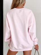 Pink Bow Sequins And Glitter Valentine's Day Sweatshirts&Hoodies