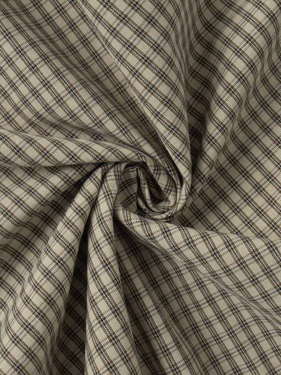 Cotton Blend Lantern Pants Plaid Breathable Leisure Pants