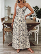 Retro Print Loose Jumpsuit