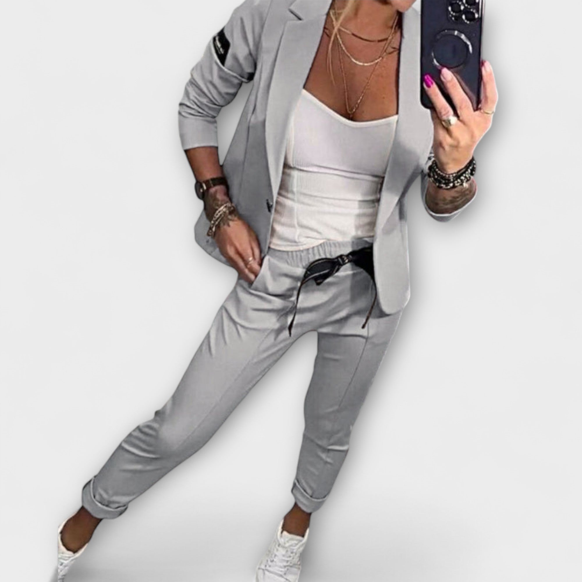 | Set of Top, Jacket, and Pants