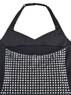 Neckband Rhinestone-studded Slim-fit Hip Wrap Sparkling Party Party Mini&Short Dresses
