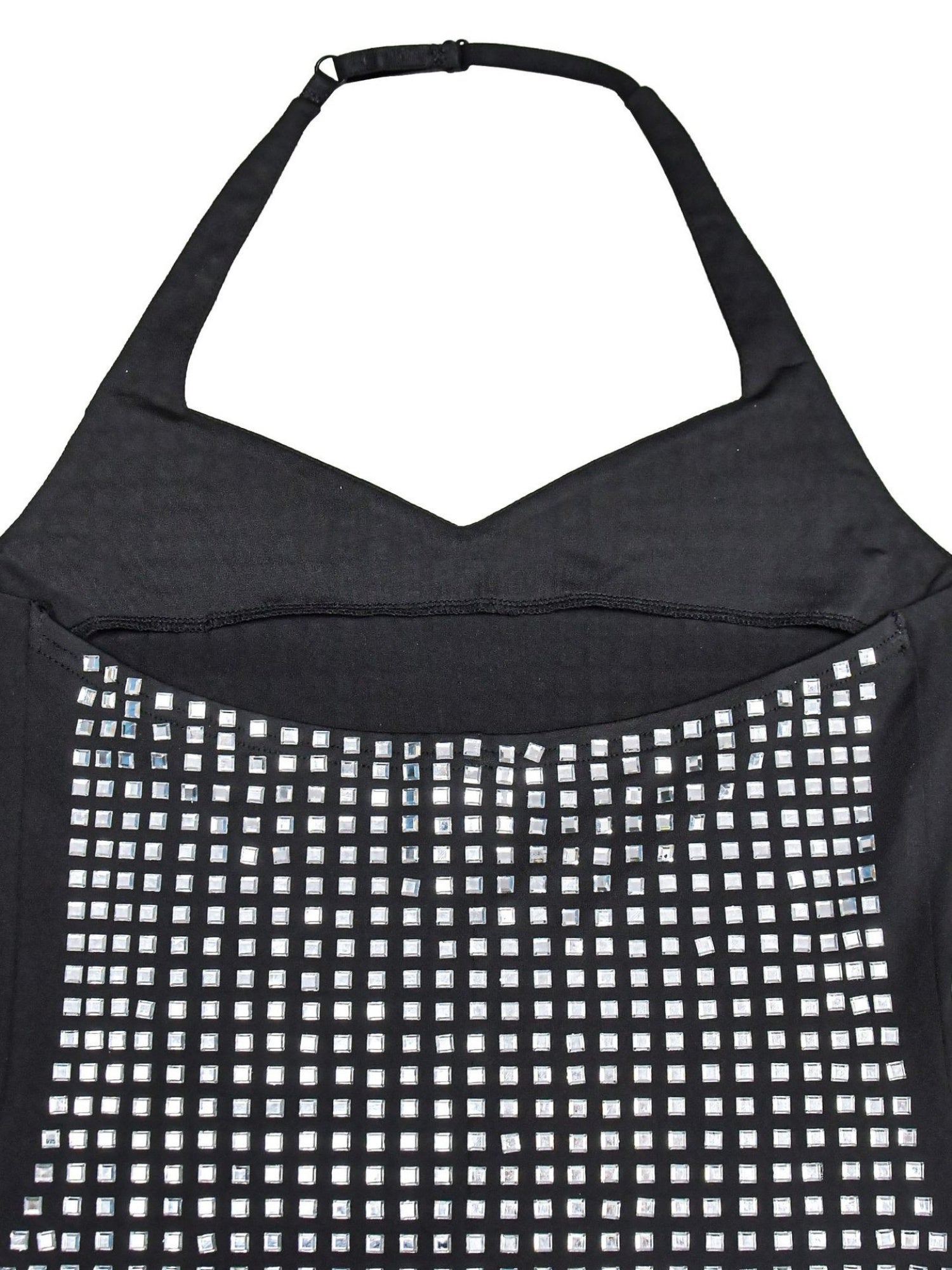 Neckband Rhinestone-studded Slim-fit Hip Wrap Sparkling Party Party Mini&Short Dresses