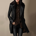 | Leather trench coat for women