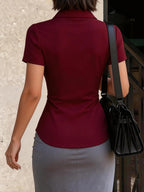 Cropped Slim-fit Profession Waist Shirts