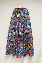 Gloria Statement Round Neck Cape Sleeve Maxi Dress Boutique Collection