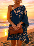 Batwing Sleeve Strapless Dress