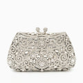 Ayanne Silver Crystal Clutch Bag