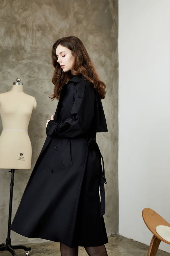 Khaki Trench Long Coat