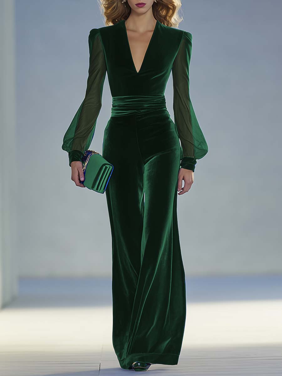 Sophie | Elegant Velvet Jumpsuit