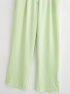 Sleeveless V neck Vest & Bottom Set