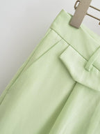 Sleeveless V neck Vest & Bottom Set