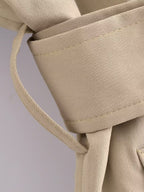 Contrast Color Loose Trench Coat